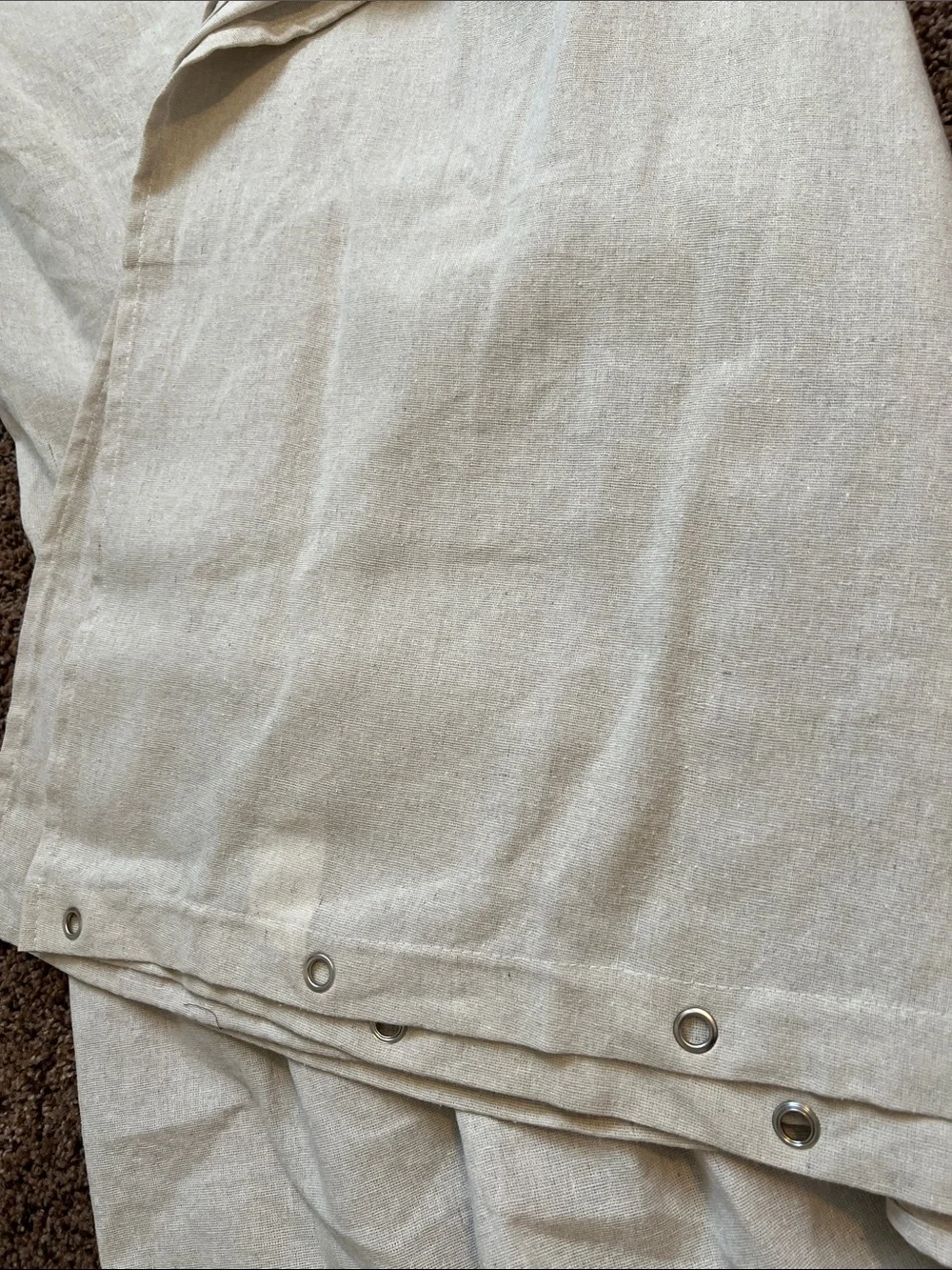 Farmhouse Boho Shower Curtain Ruffle Linen Shower Curtain Cream 72